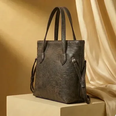 Girl's Rexine Textured Tote Bags thumbnail 3