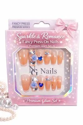 Peach Fake Nails - 1 Pcs with Smooth and Even Coverage for Flawless Manicures