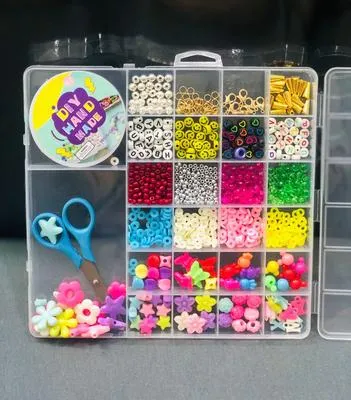  DIY Jewellery Beads with crystal tag and Scissor 