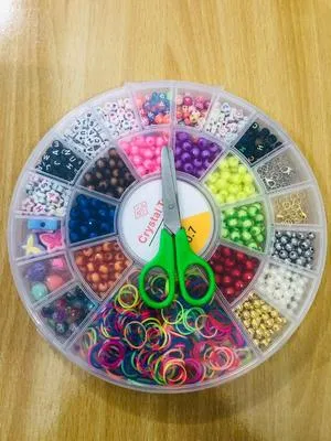 DIY Jewellery Beads / Beads Set with Crystal, Alphabets & Pearls Beads 