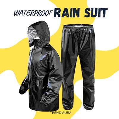 2 Pcs Parachute Rainsuit