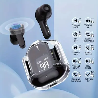 Black A31 Transparent Earbuds
