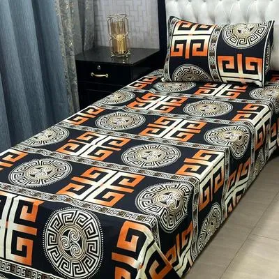 4 Pcs Crystal Cotton Printed Single Bedsheet