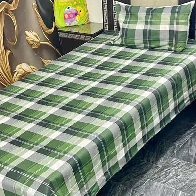 4 Pcs Cotton Printed Single Bedsheet