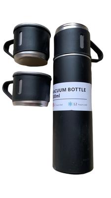 Stainless Steel Vacuum Flask Set With 2 Cups, 500ml