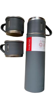 Stainless Steel Vacuum Flask Set With 2 Cups, 500ml