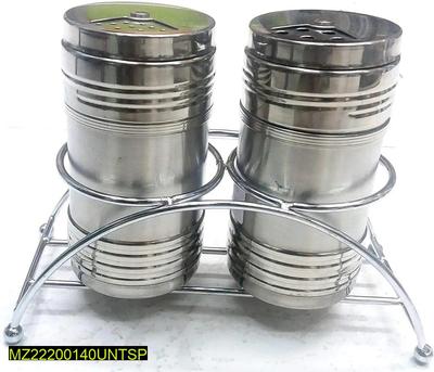 2 Pcs Stainless Steel Spice Rack With stand