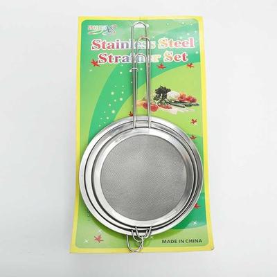 Stainless Steel Strainer, Pack Of 3