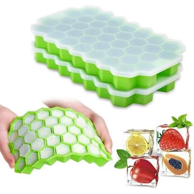 Ice Cube Molds With Lid Flexible Tray