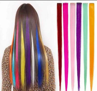 Multicolor Hair Clip Extensions