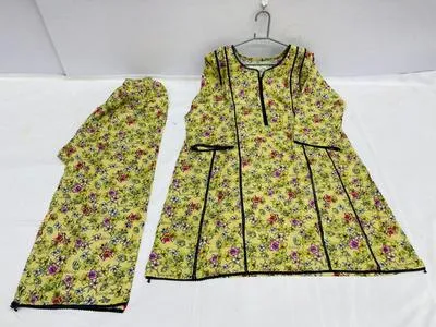 Multicolor Digital Print Lawn 2Pcs Frock Trouser Set thumbnail 2