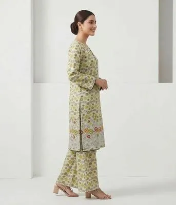 Pakistani Printed Kurta Set with Pajama thumbnail 2