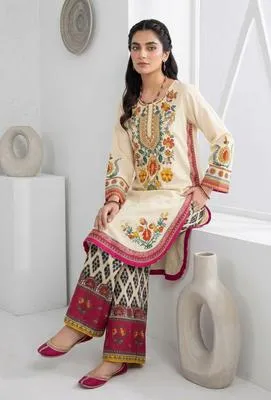 Multicolor Printed Arabic Lawn 2Pcs Set thumbnail 2