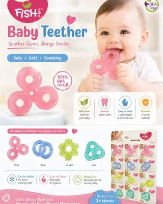 Baby Teethie Silicone Sensory Toy for 3M+ thumbnail 1