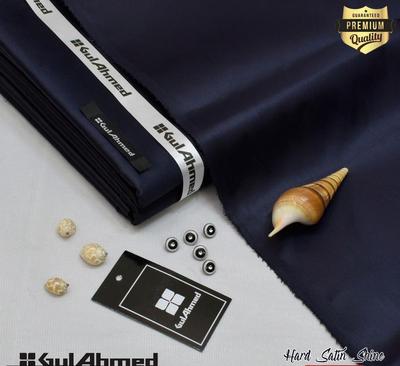 Men's Unstitched Satin Silk Plain Suit