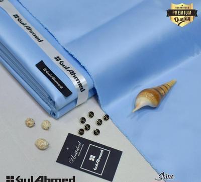 Men's Unstitched Satin Silk Plain Suit