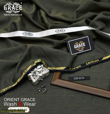 Men's Unstitched Wash And Wear Plain Suit