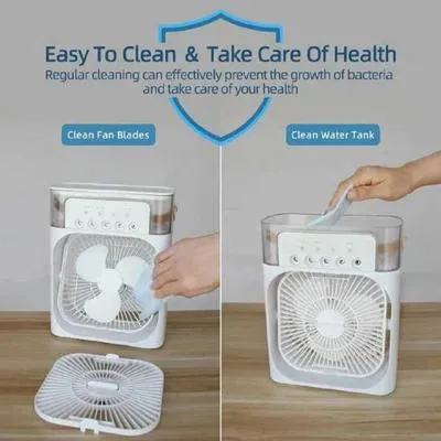 10-Inch USB Rechargeable Air Cooler Fan with Ice Tank thumbnail 1