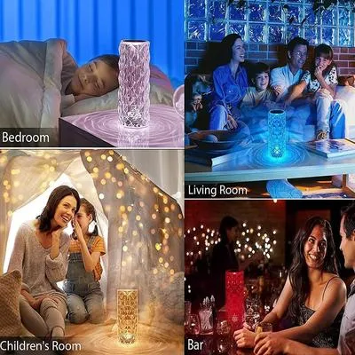 Crystal LED Table Lamp with 16 Colors Remote Control thumbnail 1