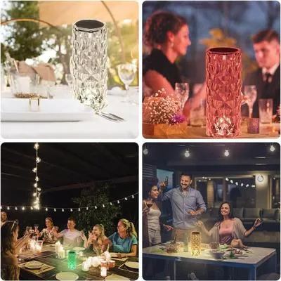 Crystal LED Table Lamp with 16 Colors Remote Control thumbnail 2