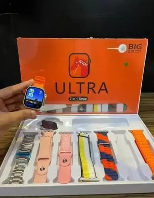 7-in-1 Ultra Smart Watch with 7 Straps & Bluetooth Call thumbnail 3