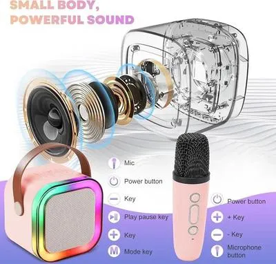 Wireless Karaoke Speaker with RGB Lights for Kids thumbnail 4
