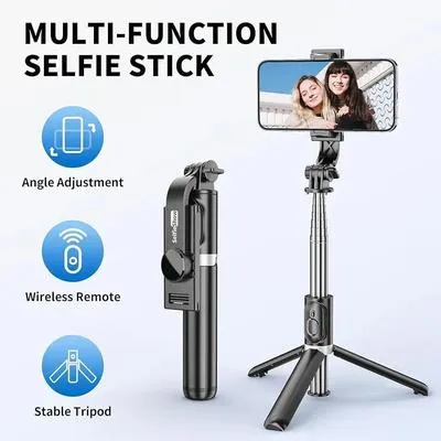 3-in-1 Wireless Selfie Stick Tripod with Remote R1 thumbnail 1