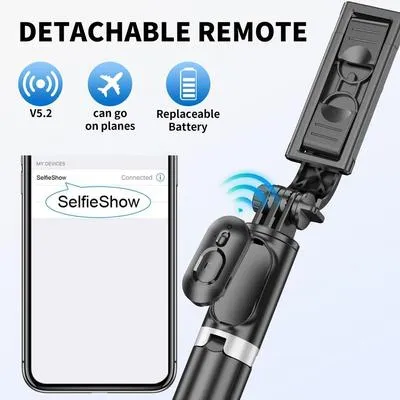3-in-1 Wireless Selfie Stick Tripod with Remote R1 thumbnail 3