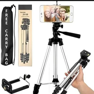 3110 Foldable Tripod Stand for Mobile & DSLR Camera thumbnail 1