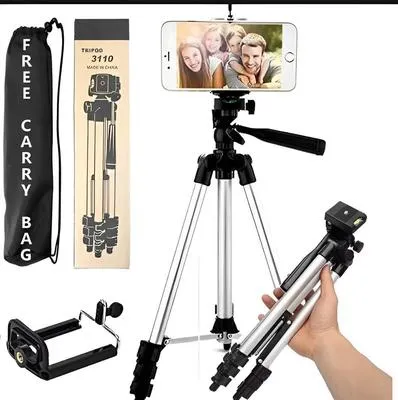 3110 Foldable Tripod Stand for Mobile & DSLR Camera thumbnail 4