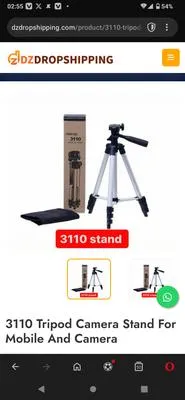 3110 Foldable Tripod Stand for Mobile & DSLR Camera thumbnail 5