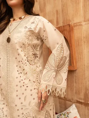 Lehran - U4A Women's Embroidered Stitched Suit - Premium Lawn 3 Pcs thumbnail 5