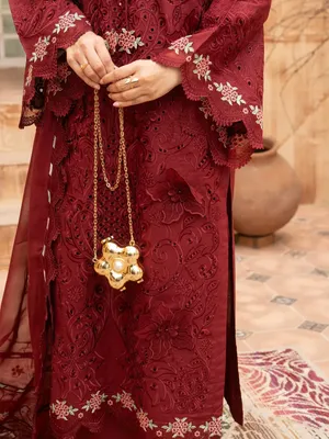 Rukh - U2A Embroidered Premium Lawn Suit - 4 Pcs Set thumbnail 9