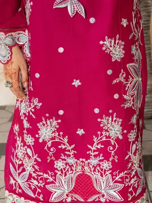 Wasl - U6B Stylish Women's Stitched Embroidered Lawn Suit - 3 Pcs Set thumbnail 5