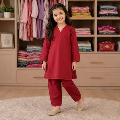 Charming Girl's Kurta And Trouser Set - 2 Pcs  thumbnail 4