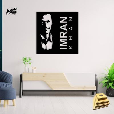 Imran Khan Abstract Wall Art 16x8 Black Modern Decor