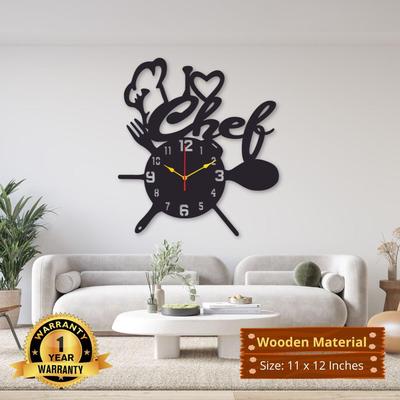 Chef Analogue MDF Wall Clock