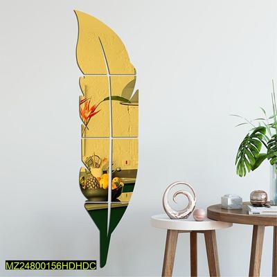 Golden Leaf Wall Mirror for Living Room Modern Decor