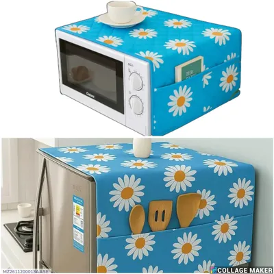 2 Pcs Plastic Printed Microwave Oven Cover thumbnail 5