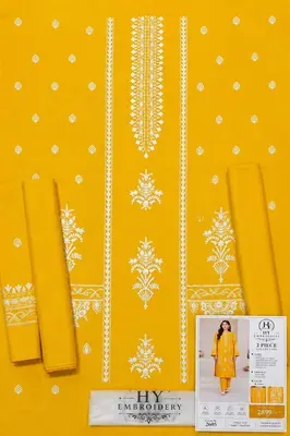 2 Pcs Women's Unstitched Sequins Embroidered Suit thumbnail 2
