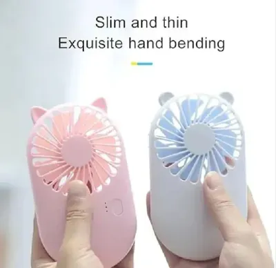 Multicolor Rechargeable Fan - 1 Pc Foldable Portable Design thumbnail 2