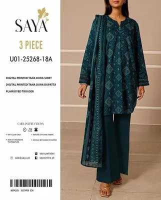 3 Pcs Women's Unstitched Printed Suit