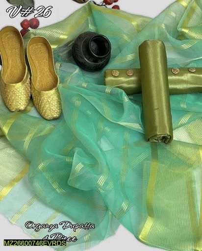 3 Pcs Women Unstitched Kataan Silk Suit