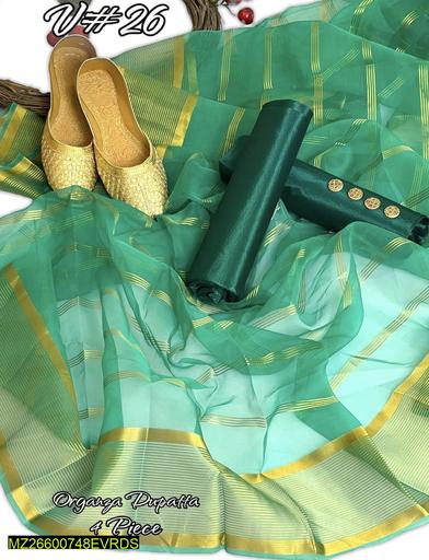 3 Pcs Women Unstitched Kataan Silk Suit