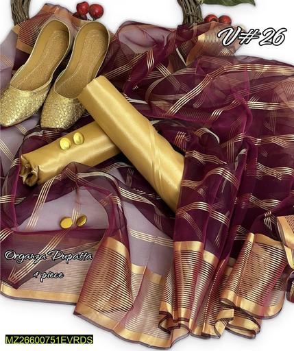 3 Pcs Women Unstitched Kataan Silk Suit