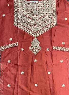 Meherzay 3 Pcs Stitched Women's Embroidered Lawn Suit thumbnail 2