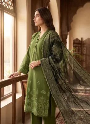 Rozina 3 Pcs Stitched Women's Embroidered Lawn Suit thumbnail 2