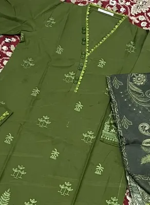 Rozina 3 Pcs Stitched Women's Embroidered Lawn Suit thumbnail 4