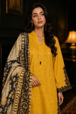 Sitara 3 Pcs Stitched Women's Embroidered Lawn Suit thumbnail 2