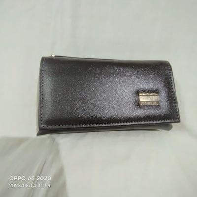 Ladies Dark Brown Leather Hand Clutch